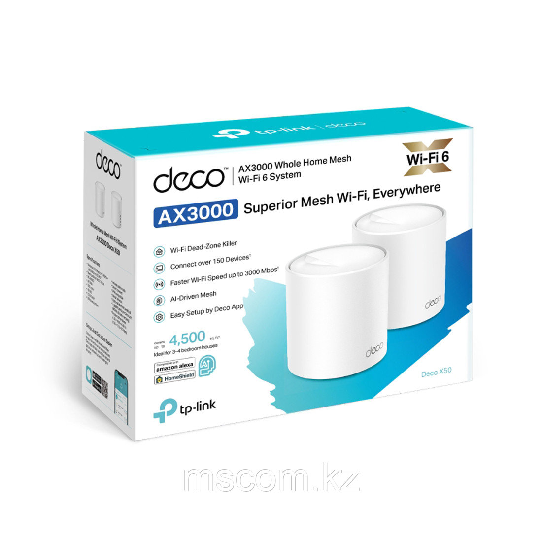 Беспроводная MESH-система Wi-Fi TP-Link Deco X50(2-pack) - фото 3 - id-p106678667