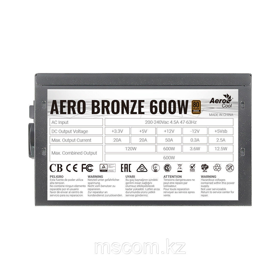 Блок питания Aerocool AERO BRONZE 600W - фото 3 - id-p106675469