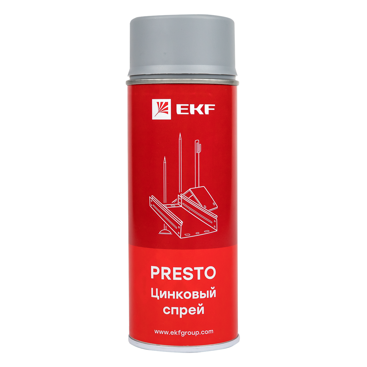 Цинковый спрей "Presto" 400мл EKF lp-zinc - фото 1 - id-p106176703