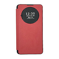 Чехол-книжка Samsung S21 FE с круглым окошком, Красный