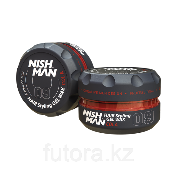 Воск на водной основе "NISHMAN Hair Styling Wax - 09 Cola" средней фиксации. 150ml