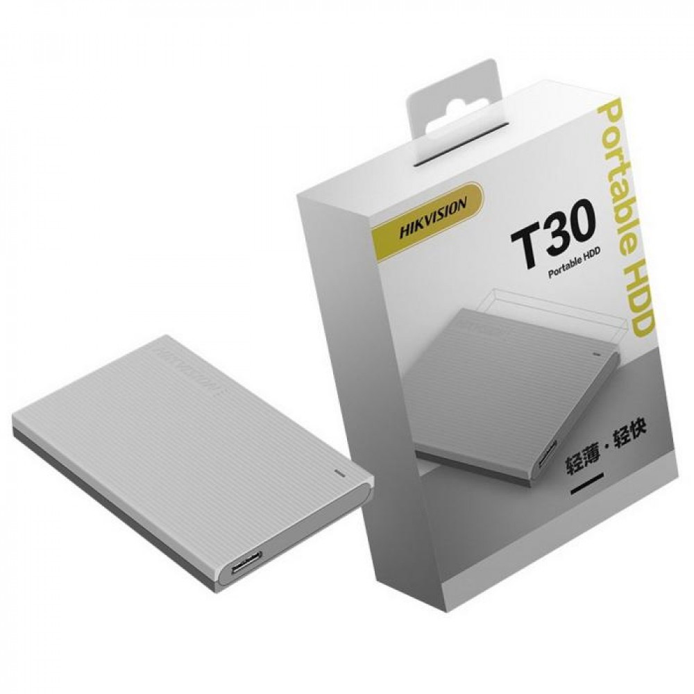 Внешний жесткий диск Hikvision T30, HS-EHDD-T30/1T/GRAY, 1 TB ,HDD USB USB 3.0, gray - фото 1 - id-p93992301