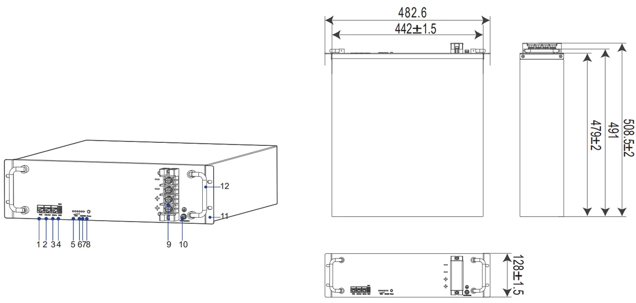 Аккумуляторная батарея Growatt HOPE 4,8 lithium battery - фото 2 - id-p106691510