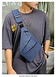 Сумка-кобура ультратонкая на плечо Fino со смарт-системой организации хранения вещей (Синий), фото 6