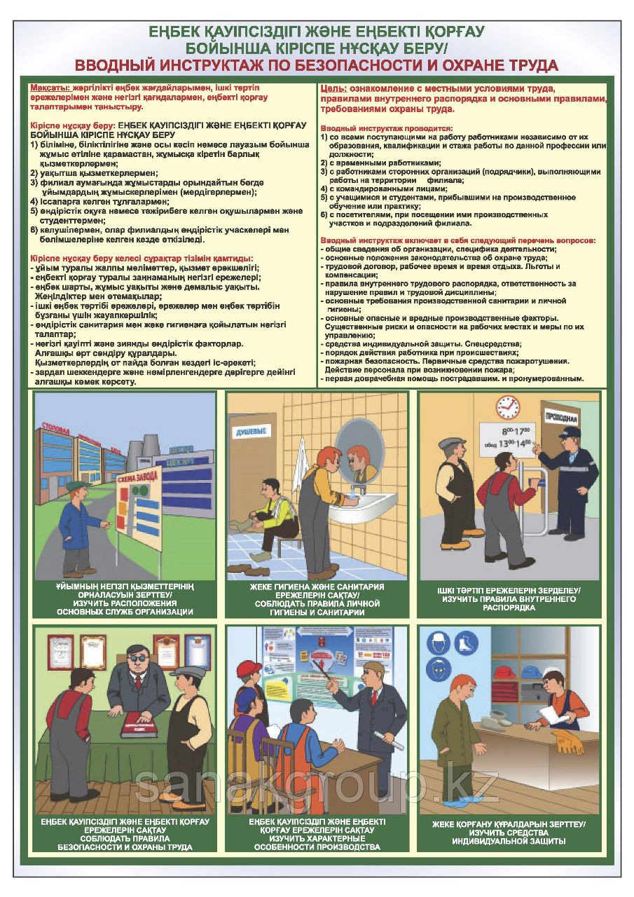 Плакат Вводный инструктаж по Безопасности и Охране труда