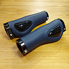 Анатомические Грипсы "Gel Palm Grips". Гелевые вставки. Резиновые ручки на руль велосипеда. Синие., фото 5