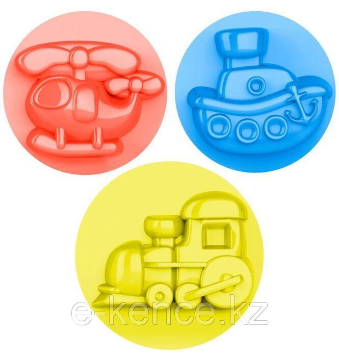 Тесто для лепки с формочками, 12 цветов, "Машинки" в пластиковом контейнере - фото 2 - id-p106699456