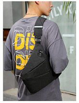 Сумка-кобура ультратонкая на плечо Fino со смарт-системой организации хранения вещей (Черный), фото 3