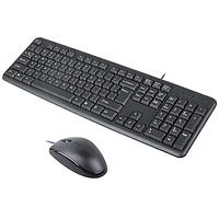 Комплект клавиатура+мышь Wintek WS-KB-505 (клавиатура: USB, рус/англ/каз, 1.5 м, чёрная; мышь: USB, 1000 dpi,