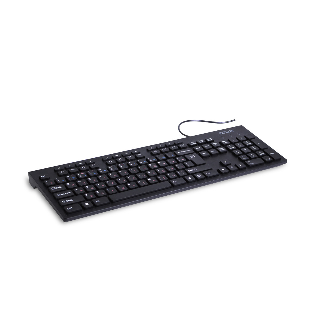 Клавиатура, Delux, DLK-180UB, USB, Кол-во стандартных клавиш 104, Размер: 439.2 x 141.5 x 25.5 мм., Длина - фото 3 - id-p94449176