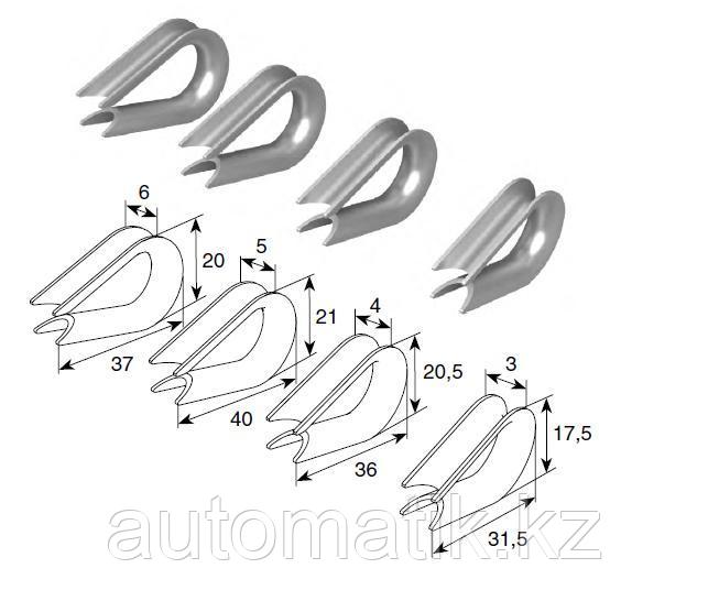 Коуш для троса 6 мм.