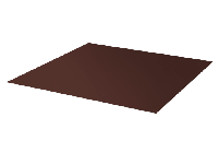 Лист полимерный, кв.м 0.45 1.25 2м в пленке RAL8017 шоколад