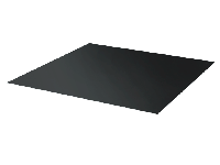 Лист полимерный, кв.м 0.45 в пленке RAL9005 черный янтарь