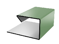 Планка завершающая сложная 30 25 45 0.45 3м RAL6021 бледно-зеленый К-714