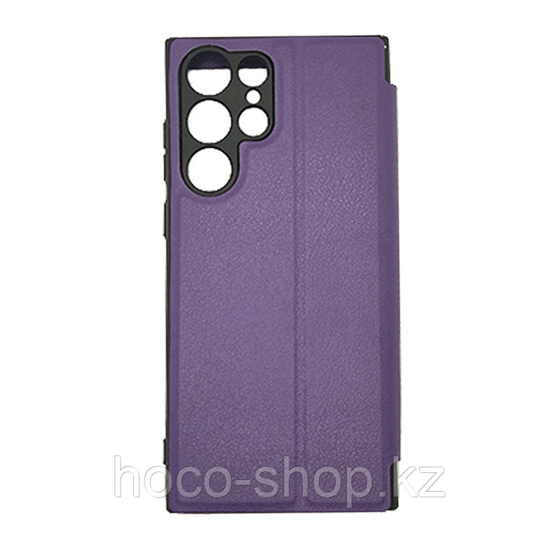 Чехол-книжка Samsung S22 Ultra с круглым окошком, Фиолетовый - фото 2 - id-p106712163