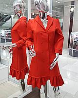 Платье-пиджак красное