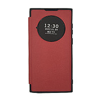 Чехол-книжка Samsung S22 Ultra с круглым окошком, Красный