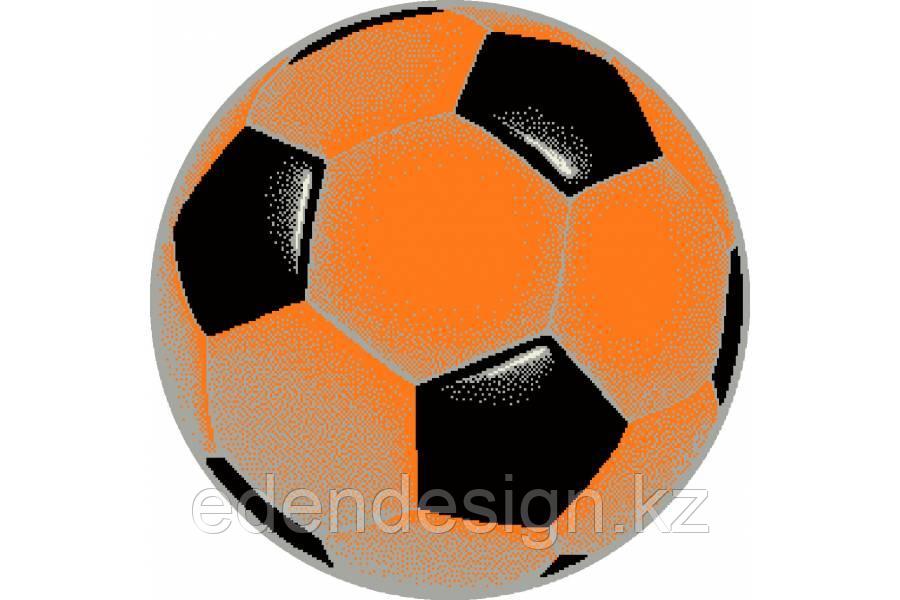 Детский коврик 0,67 х 0,67 Круглый 11198/160 Оранжевый футбольный мяч - фото 1 - id-p106719624
