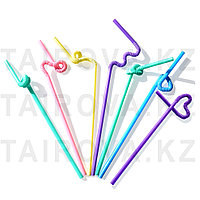 Трубочки цветные с гофрой d0,6x24,5 см 100шт./уп Ps