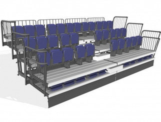 Трибуны телескопические исполнение Премиум