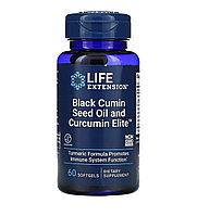 Life extension масло из семян черного тмина с curcumin elite, 60 капсул