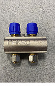 Коллектор для теплого пола 20/1"  MAKRO латунный LUX (5-вых)  комплект (2шт)