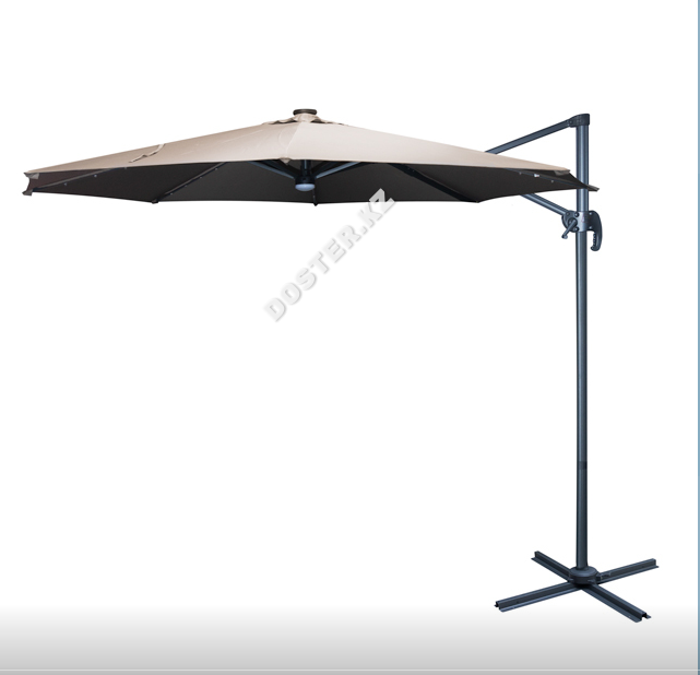 Зонт с подсветкой "MOON", бежевый (без утяжелителей) - фото 2 - id-p106721285