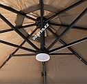 Зонт с подсветкой "MOON", бежевый (без утяжелителей), фото 4