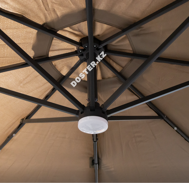 Зонт с подсветкой "MOON", бежевый (без утяжелителей) - фото 4 - id-p106721285