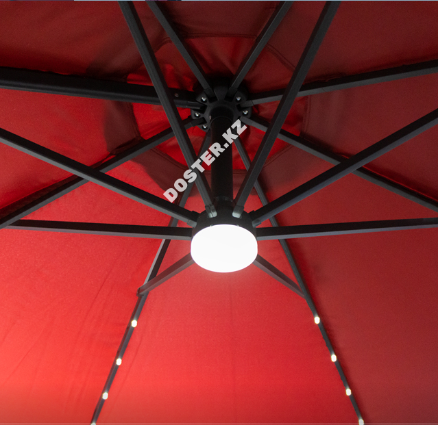Зонт с подсветкой "MOON", красный (без утяжелителей) - фото 3 - id-p106721645