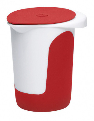 Чашка EMSA 1л. для миксера с крышкой белая/красная MIX & BAKE 508017 - фото 1 - id-p106721761