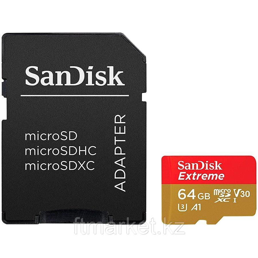 SanDisk Extreme microSDXC 64GB + SD Adapter + Rescue Pro Deluxe 160MB/s A2 C10 V30 UHS-I U3; EAN: 619659169770