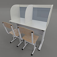 Стол для лингафонного кабинета + 2 стула А-3