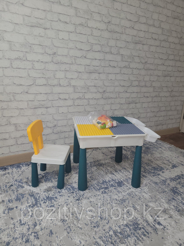 Стол для конструктора W200 + стул и конструктор