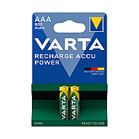 Аккумулятор, VARTA, R2U, HR03, AAA, 1.2 V, 800 мАч, 2 шт., Блистер