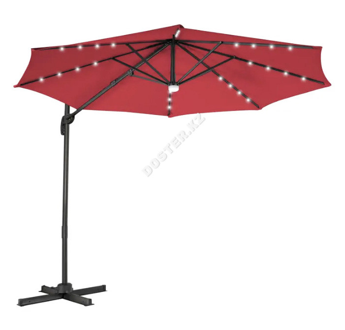 Зонт с подсветкой "MOON", красный (без утяжелителей)