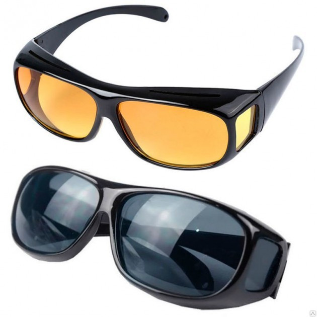 Антибликовые очки для водителя HD Vision 2 пары День + Ночь - фото 2 - id-p97754381