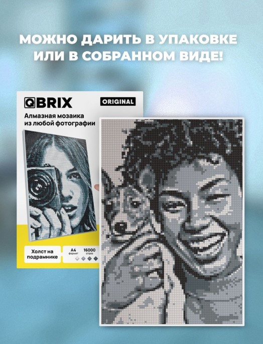 QBRIX ORIGINAL фото на подрамнике Алмазная мозаика (A4) - фото 4 - id-p106724011
