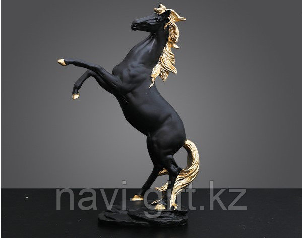 Сувенир "Конь на дыбах" средний чёрный 29 см - фото 1 - id-p55851623