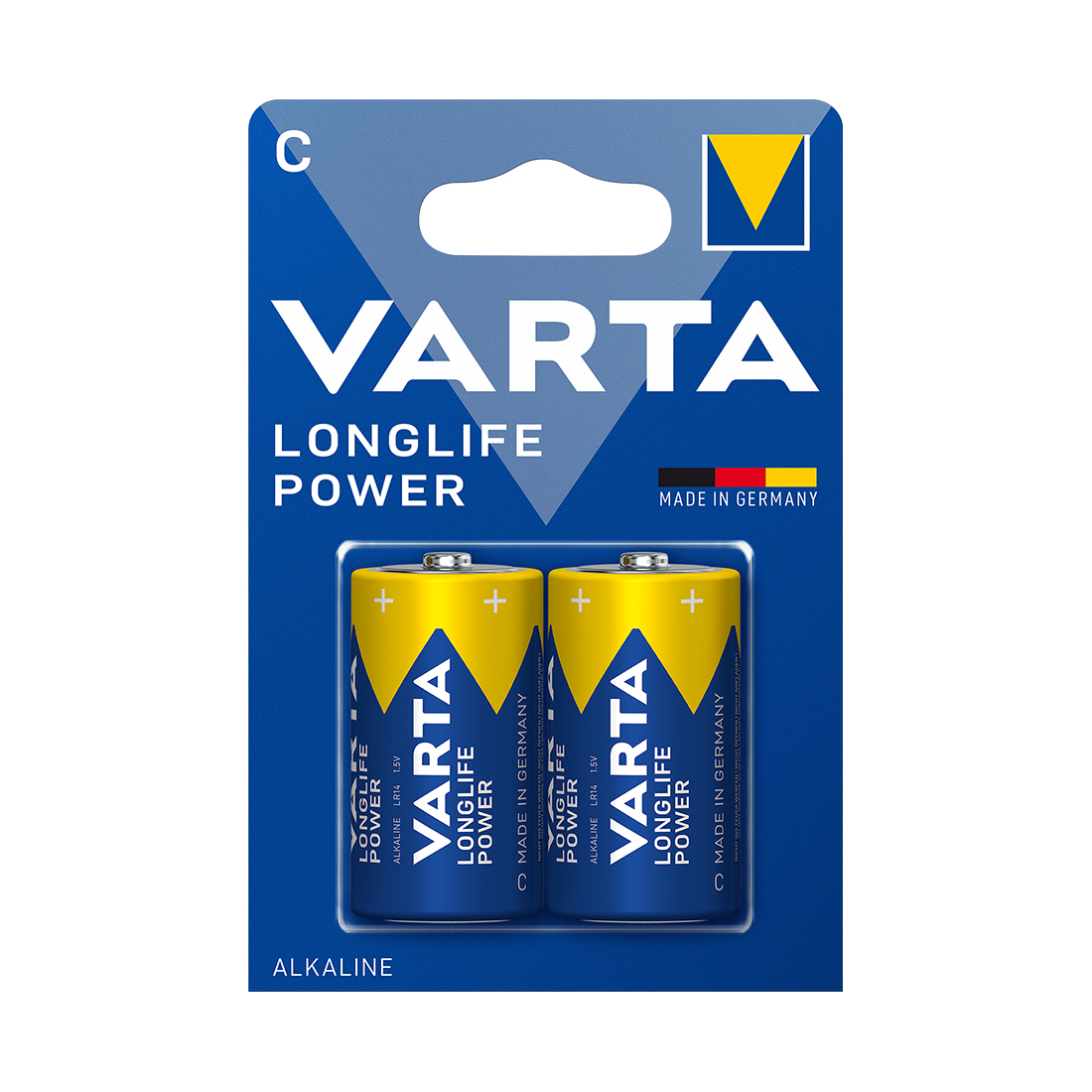 Батарейка, VARTA, LR14 High Energy (LL Power) Baby, C, 1.5 V, 2 шт., Блистер - фото 1 - id-p106726309