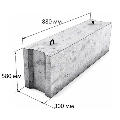Фундаментные блоки ФБС 9-3-6