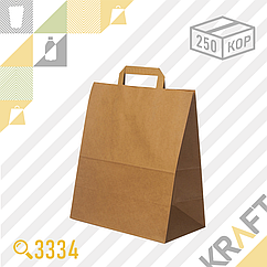 Бумажный пакет Carry Bag, Крафт 320x200x370 (70гр) (250шт/уп)