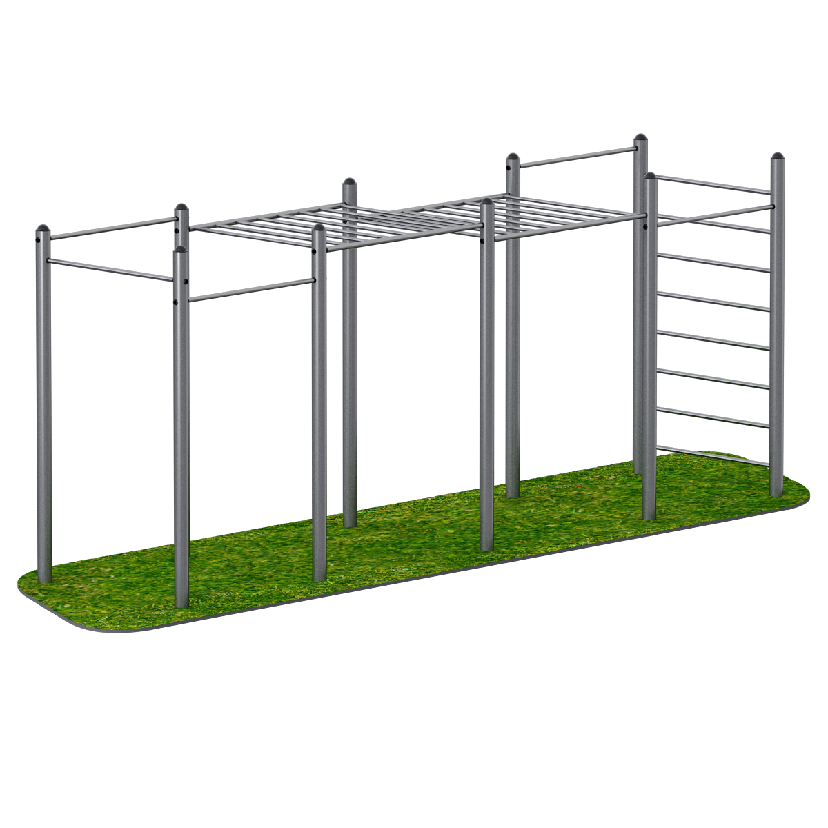 ARMS Рукоход двойной двухуровневый, 5 турников и шведская стенка, фото 1