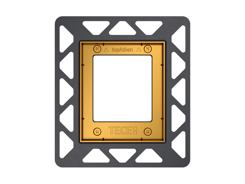 Монтажная рамка для установки панелей смыва писсуара на уровне стены, позолоченный, фото 1