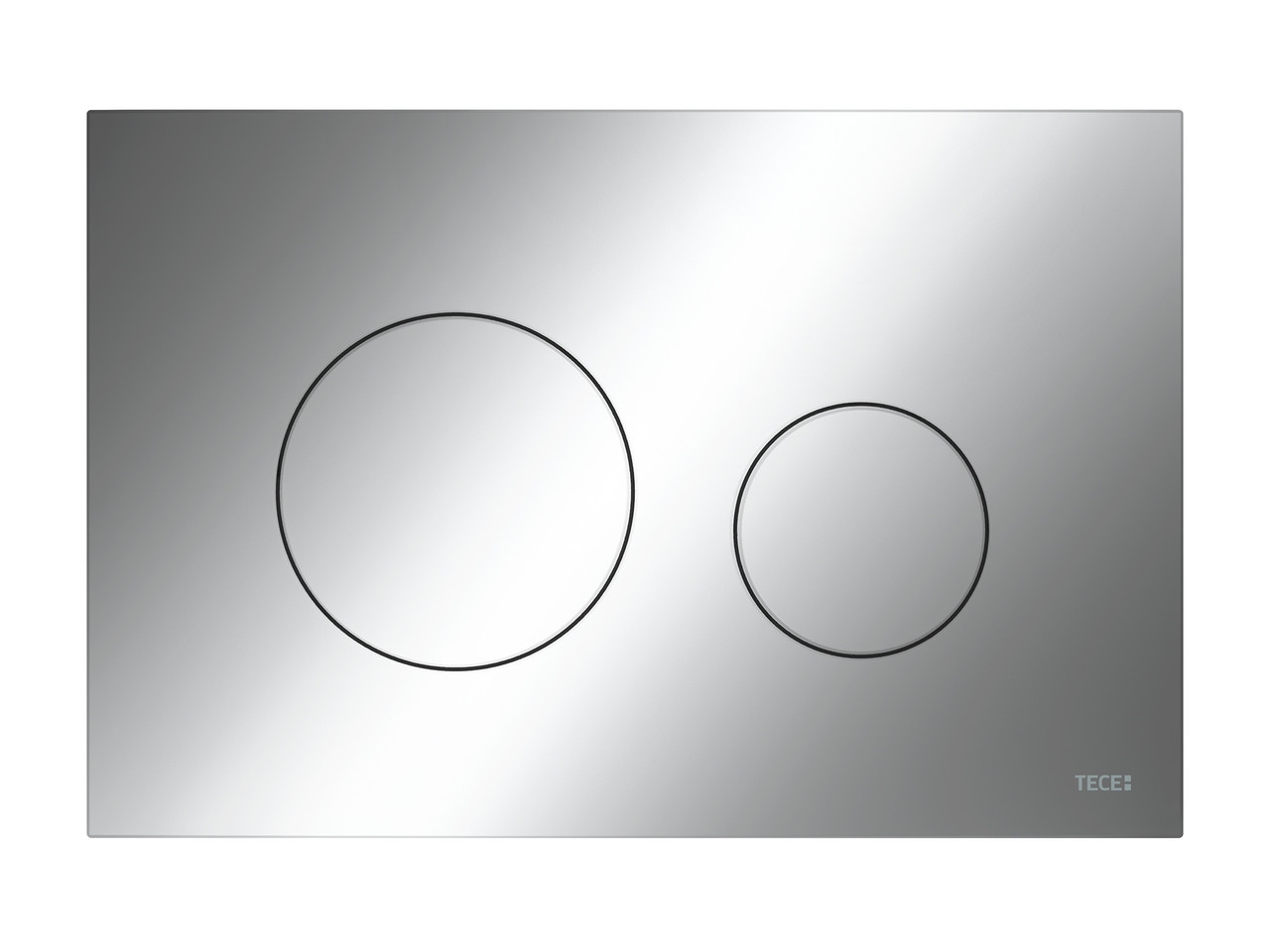 Пластиковая панель смыва унитаза TECEloop 2.0 для системы двойного смыва, хром глянцевый, фото 1