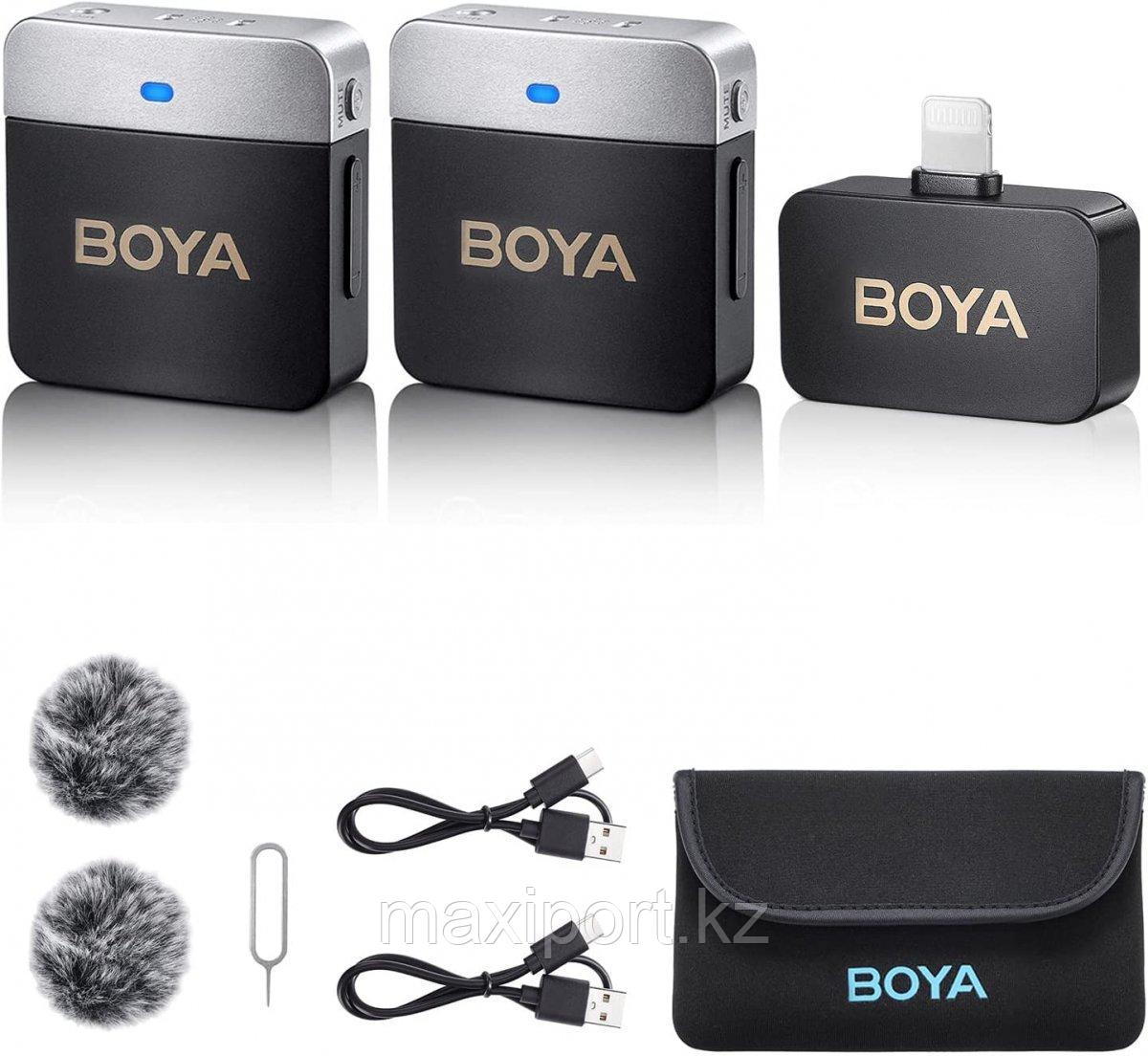 Boya BY-M1V6 беспроводной петличный микрофон (Lightning) двойной до 60 метров