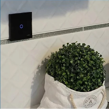 Сенсорный выключатель освещения Touch Me Black (двухлинейный, черный) для паровой комнаты (steam room) - фото 8 - id-p106732694