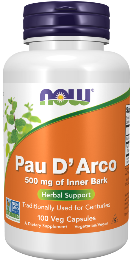 Pau D` Arco 500 mg, 100 veg.caps, NOW - фото 1 - id-p96302914