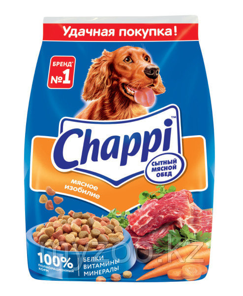 Chappi  для собак сытный мясной обед мясное изобилие, 600гр