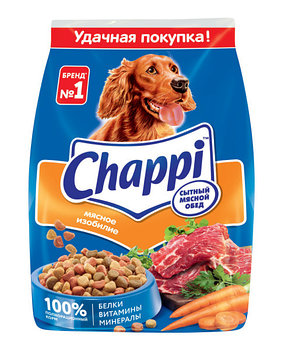 Chappi  для собак сытный мясной обед мясное изобилие, 600гр
